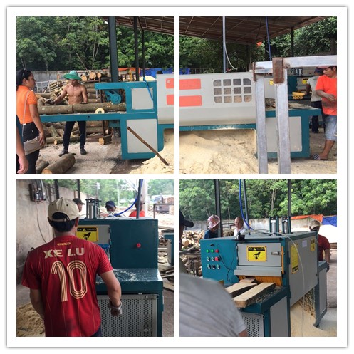 2018年7月越南原木多片鋸、方木多片鋸現場工作圖