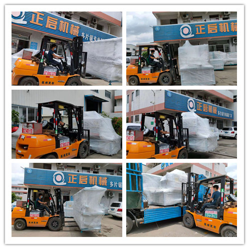 2021年7月1日發往佛山市順德區北滘鎮-ZQ300方木多片鋸、動力滾輪進出料架