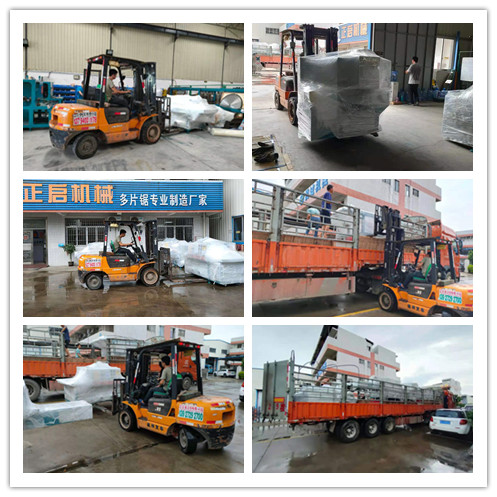 2021年7月19日發往云南西雙版納-ZQ200圓木多片鋸、ZQ150邊皮鋸、’ZQ600清邊鋸、ZQ300型全自動原木截斷機、重型堆料上料輸送架