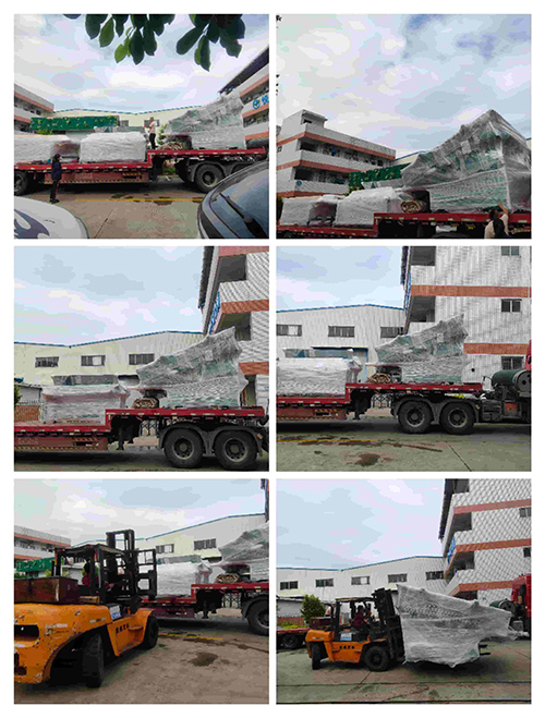 2021年10月16日發山西運城新絳-ZQ350圓木多片斷料鋸、放料架、5排鏈條輸送架、大滾筒輸送架、皮帶輸送架