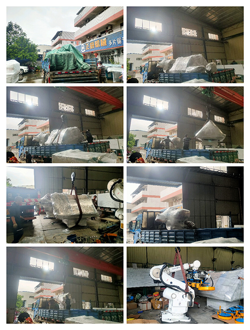 2023年9月7日發廣東省四會市下茆鎮-全自動釘托盤機器人、雙面旋轉工作臺