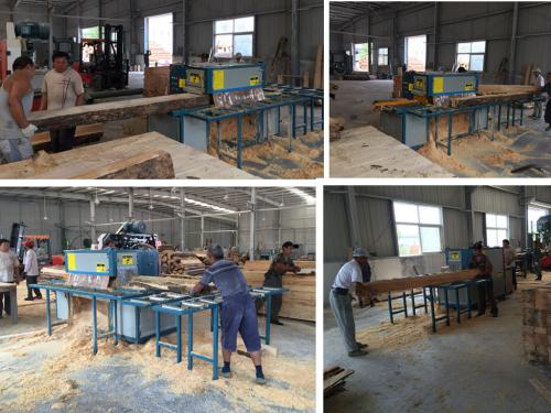 安徽客戶方木多片鋸現場加工