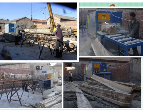 山西長(zhǎng)治-400圓木多片鋸客戶加工現(xiàn)場(chǎng)