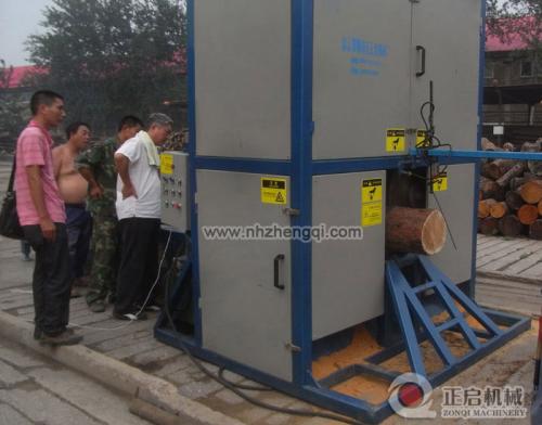圓木自動斷料機--鋸斷原木45公分機